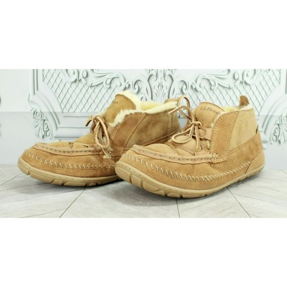 LL Bean Brown Suede Lace Up Wicked Good Ankle Chukka Boots Size 11 M - Picture 2 of 9